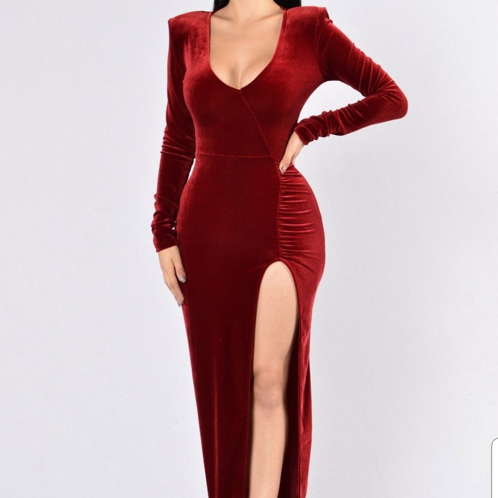 Fashion nova wine dress